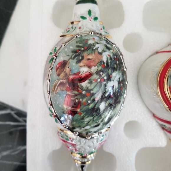 2000 Bradford Exchange Santa Millennial Porcelain Santa Ornament Collection #1 - Picture 3 of 13